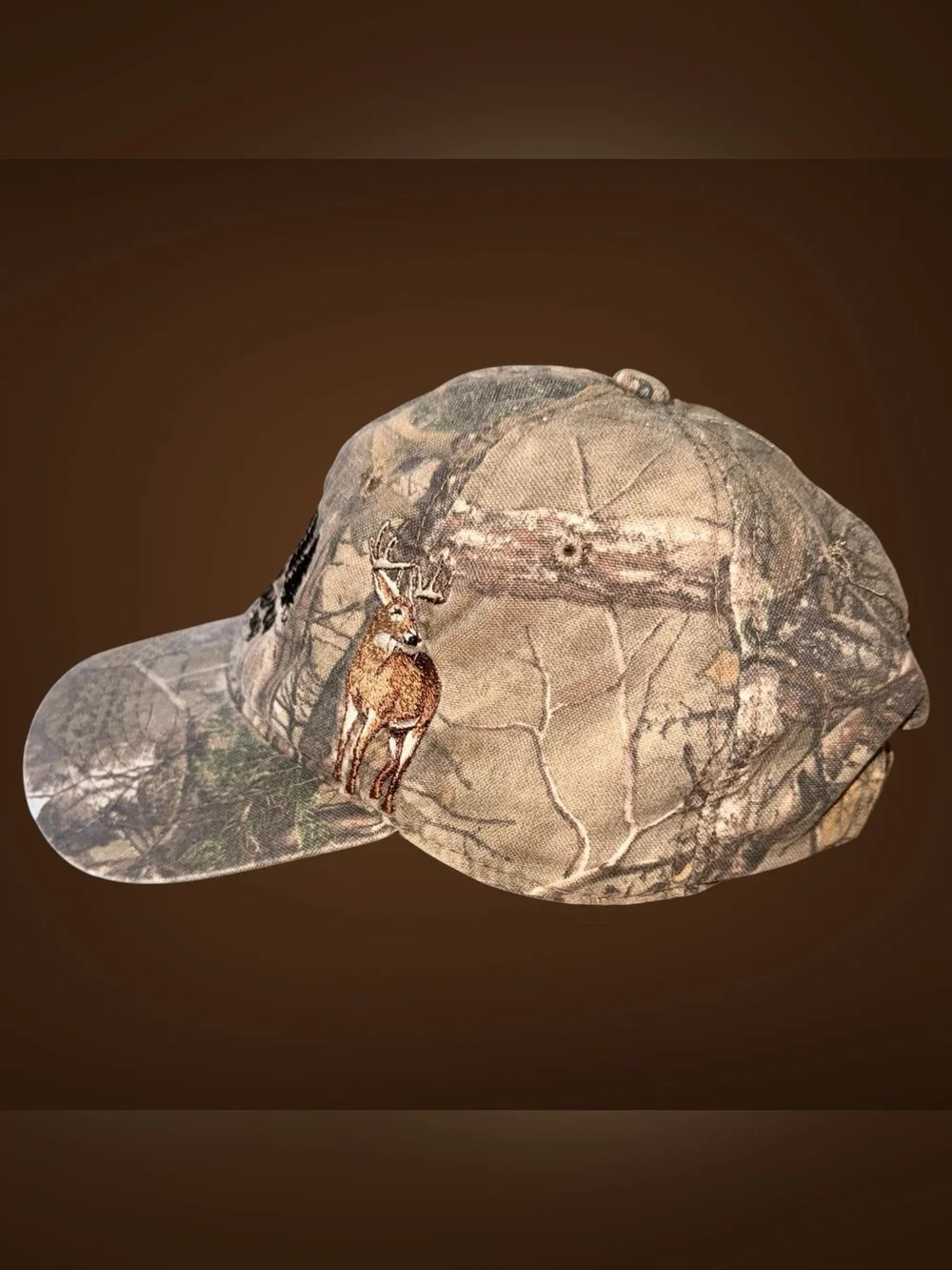 Scheels Outfitters X Realtree Camouflage Embroidered Buck Deer Hunting Hat